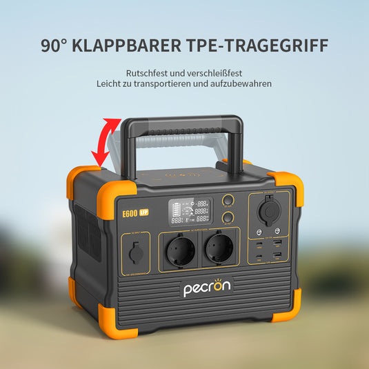 PECRON E600LFP Expandable Portable Power Station 1200W 614Wh