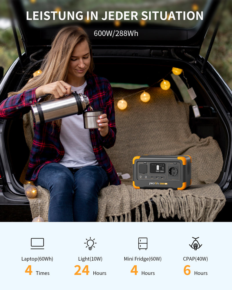 Load image into Gallery viewer, PECRON E300LFP Expandable Portable Power Station 600W 288Wh
