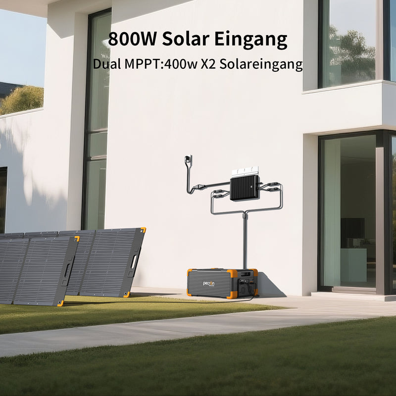 Chargez l&#39;image dans la visionneuse de la galerie, PECRON EP2000S-48V Expansion Battery , 2304Wh LiFePO4 with 800W Microinverter, Compatible with E1500LFP / E3600LFP / E2400LFP
