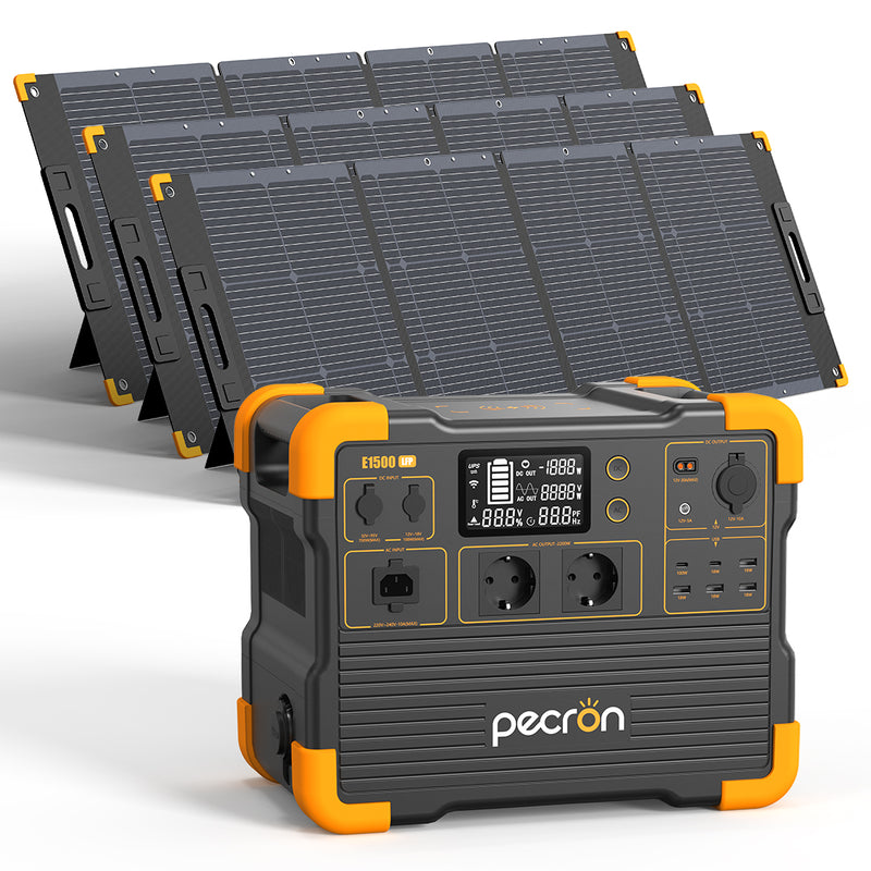 Laden Sie das Bild in Galerie -Viewer, PECRON E1500LFP Expandable Portable Power Station 2200W 1536Wh
