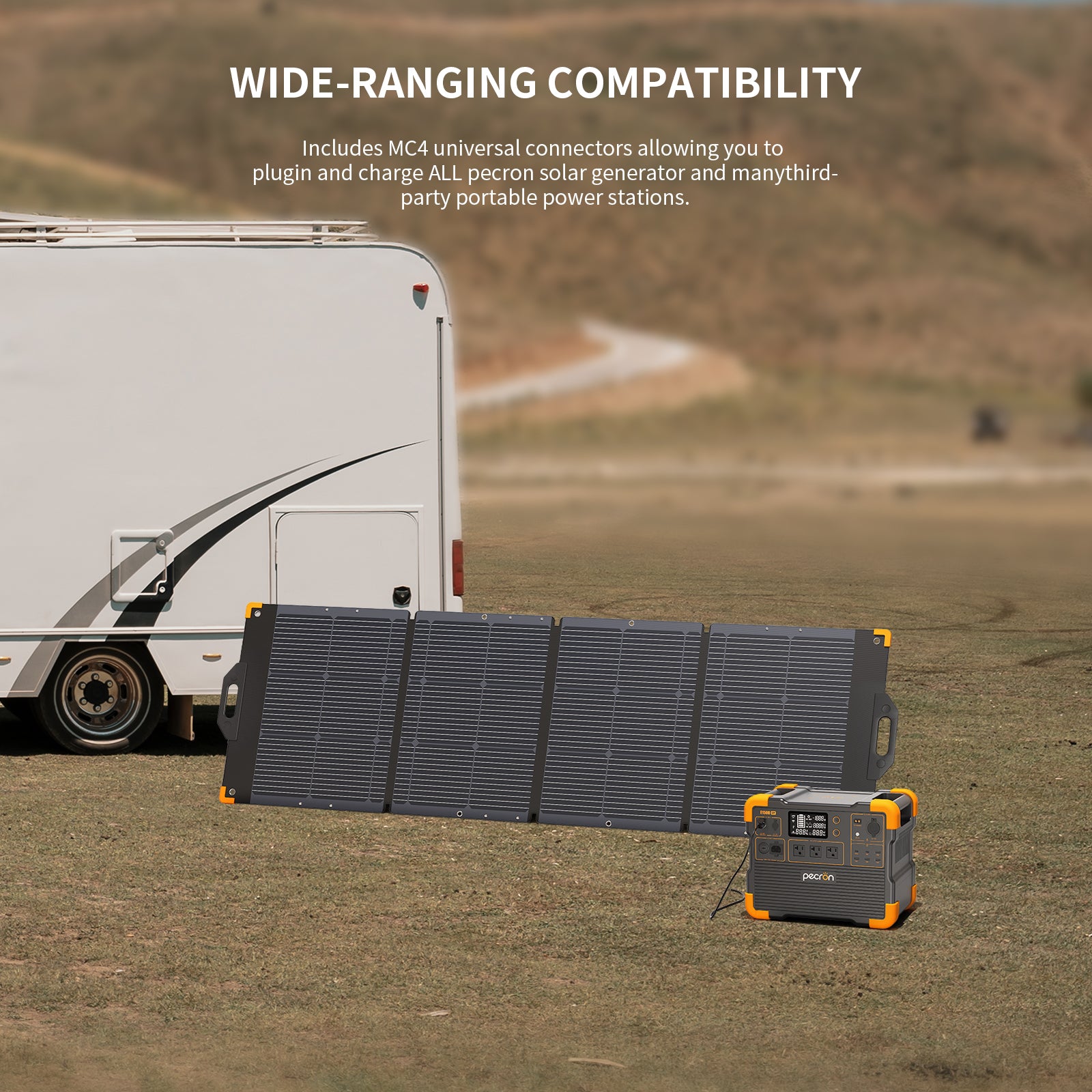 Pecron pv200 200w portable solar panel waterproof ip67