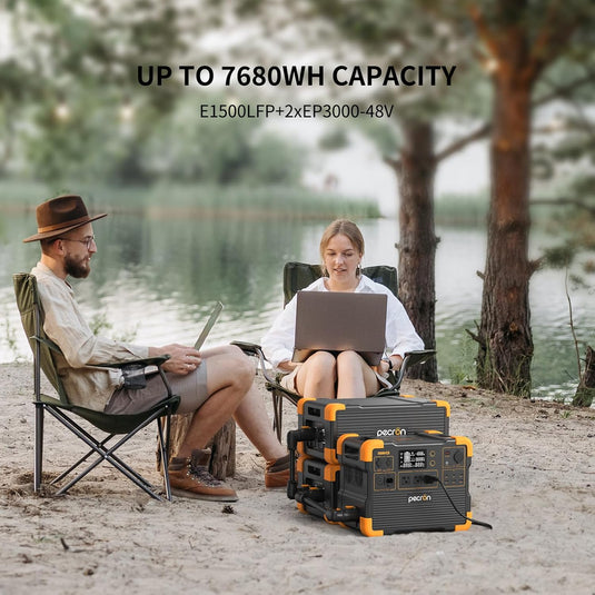 PECRON EP3000-48V Expansion Battery, 3072Wh LiFePO4 Power Station Auxiliary Battery for E1500LFP E2400LFP F3000LFP E3600LFP (EP3000-48V)