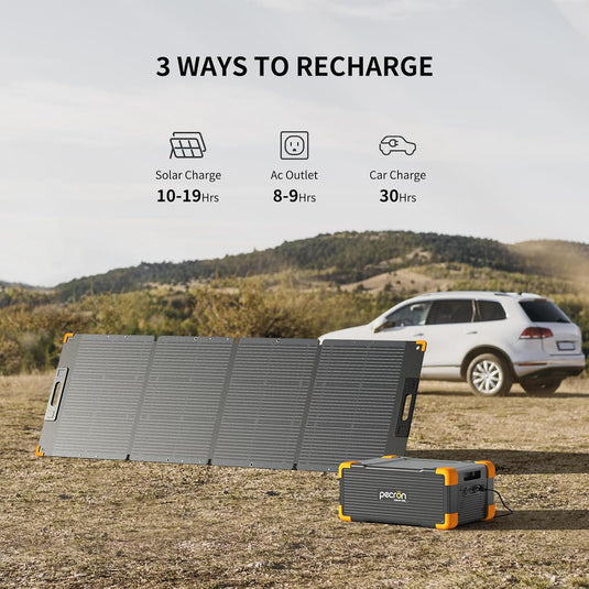 PECRON EP3000-48V Expansion Battery, 3072Wh LiFePO4 Power Station Auxiliary Battery for E1500LFP E2400LFP F3000LFP E3600LFP (EP3000-48V)