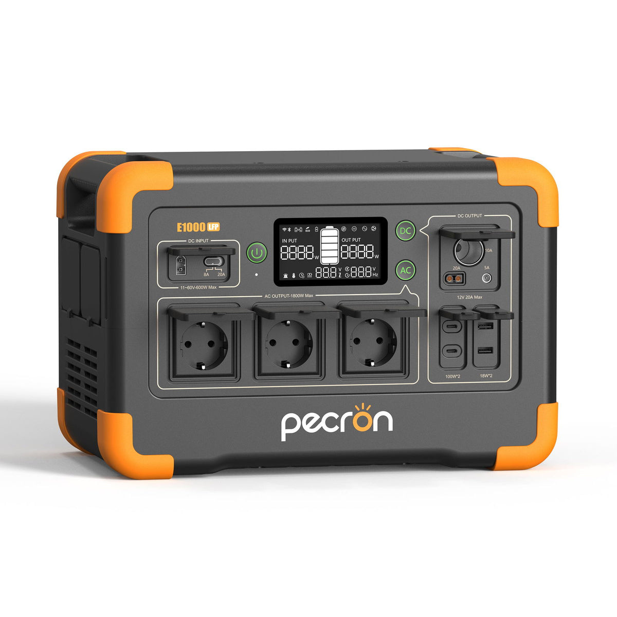 PECRON E1000LFP Portable Power Station 1800W 1024Wh E1000LFP