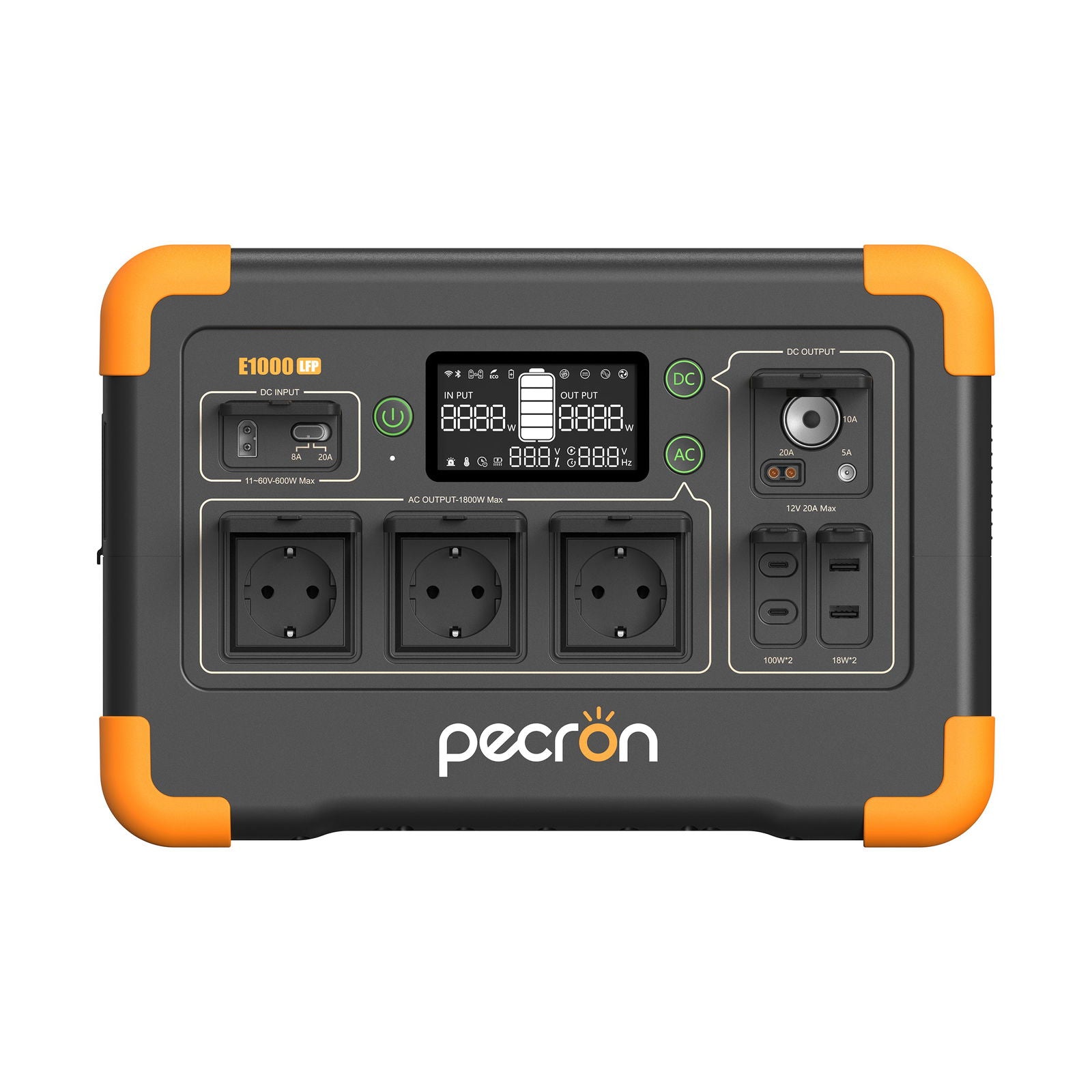PECRON E1000LFP Portable Power Station 1800W 1024Wh