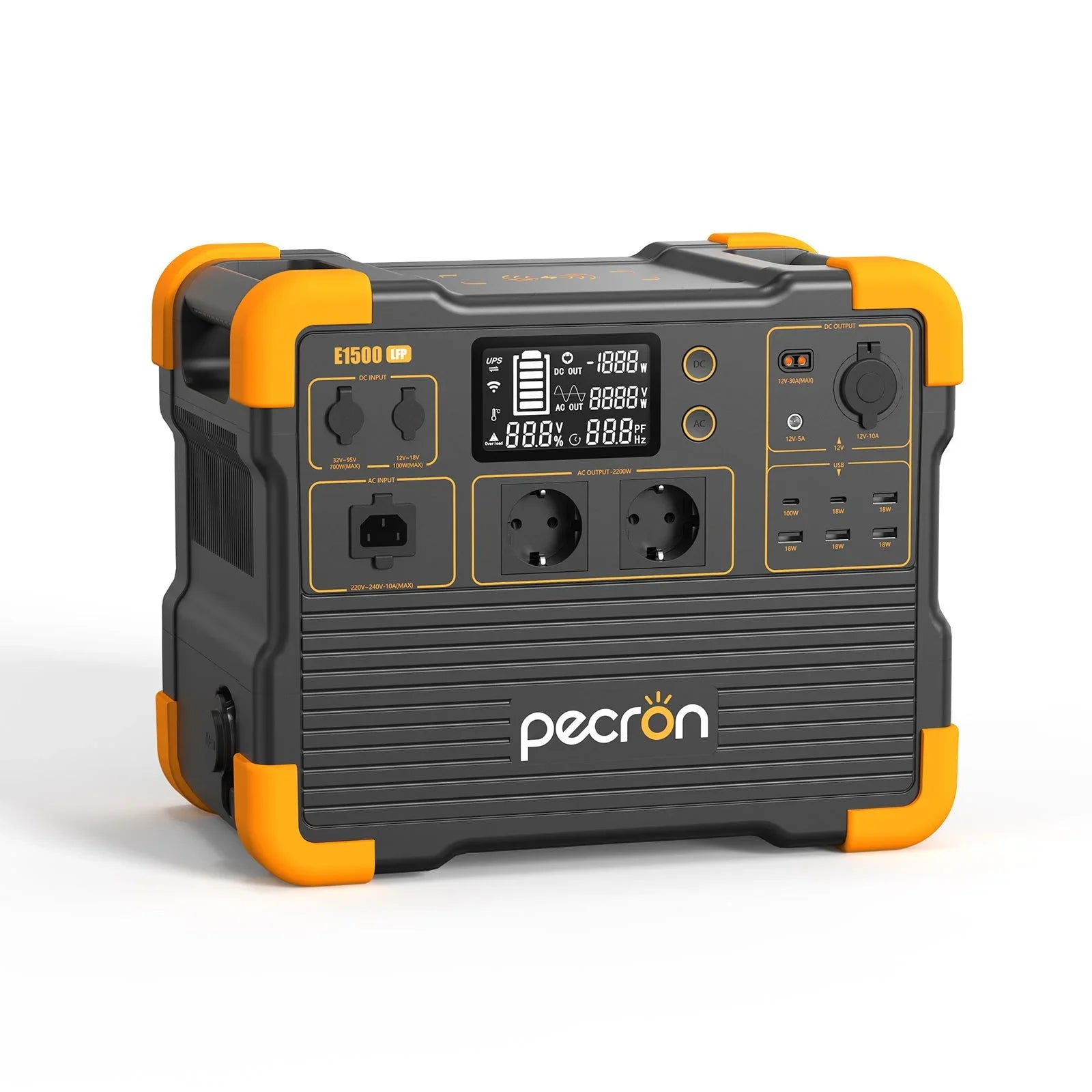 PECRON E1500LFP Expandable Portable Power Station 2200W 1536Wh - Pecron-eu