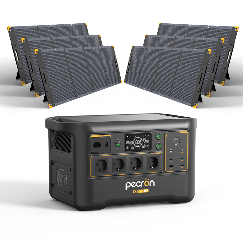 Load image into Gallery viewer, PECRON F3000LFP Portable Power Station 3072Wh with 3600W AC Outlets, Solar Generator &amp; LiFePO4 Battery
