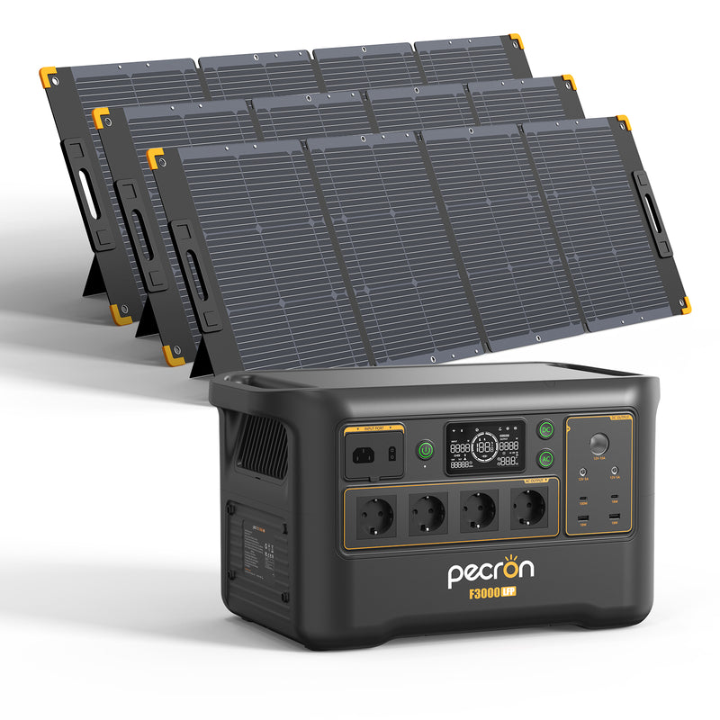 Load image into Gallery viewer, PECRON F3000LFP Portable Power Station 3072Wh with 3600W AC Outlets, Solar Generator &amp; LiFePO4 Battery
