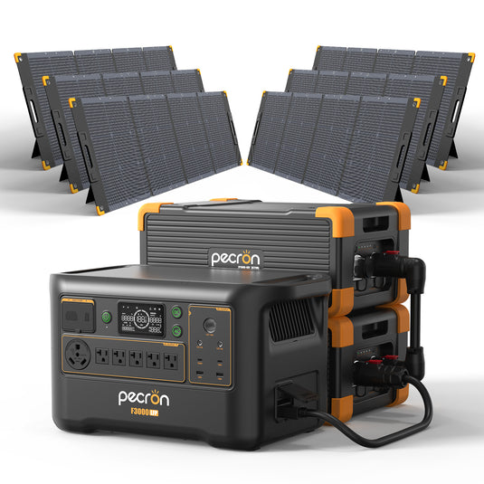 PECRON F3000LFP Portable Power Station 3072Wh with 3600W AC Outlets, Solar Generator & LiFePO4 Battery