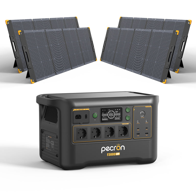 Load image into Gallery viewer, PECRON F3000LFP Portable Power Station 3072Wh with 3600W AC Outlets, Solar Generator &amp; LiFePO4 Battery
