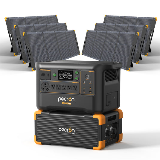 PECRON F3000LFP Portable Power Station 3072Wh with 3600W AC Outlets, Solar Generator & LiFePO4 Battery