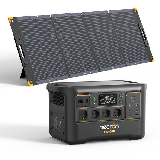 PECRON F3000LFP Portable Power Station 3072Wh with 3600W AC Outlets, Solar Generator & LiFePO4 Battery