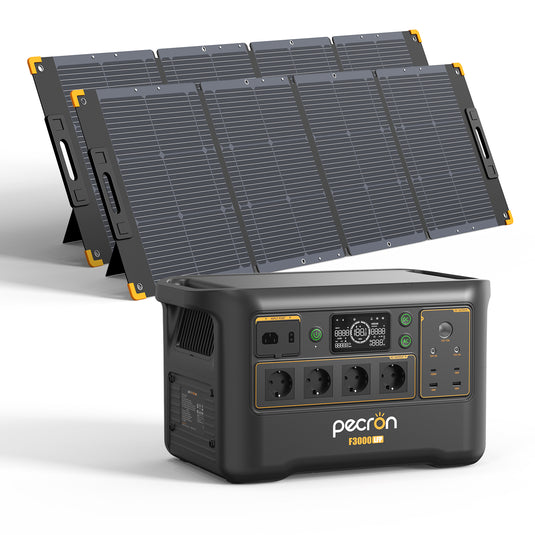 PECRON F3000LFP Portable Power Station 3072Wh with 3600W AC Outlets, Solar Generator & LiFePO4 Battery